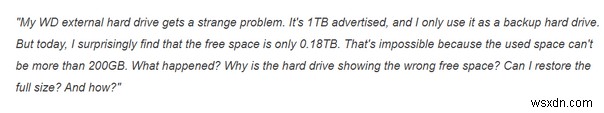 {แก้ไขแล้ว}:ฮาร์ดไดรฟ์ภายนอกไม่แสดงความจุเต็มบน Windows (2022)