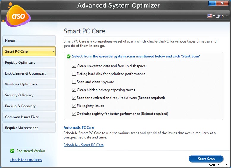 ปรับปรุงประสิทธิภาพของ Windows ด้วย Advanced System Optimizer