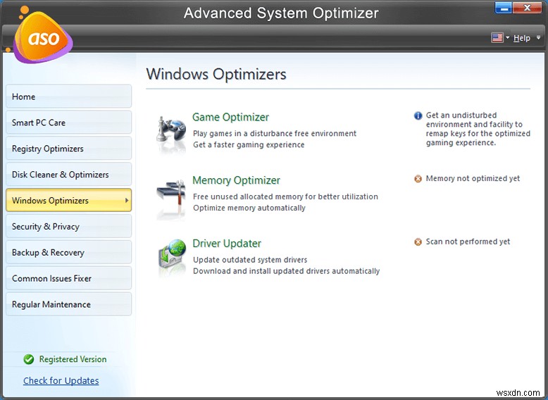 ปรับปรุงประสิทธิภาพของ Windows ด้วย Advanced System Optimizer