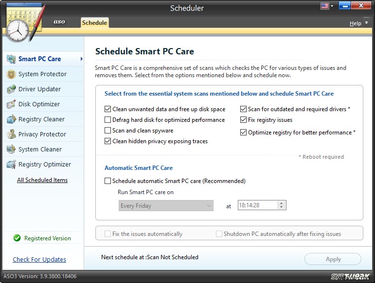 ปรับปรุงประสิทธิภาพของ Windows ด้วย Advanced System Optimizer