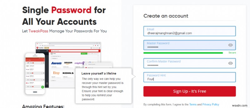 วิธีสร้างรหัสผ่านที่ไม่ซ้ำใครและรัดกุมโดยใช้ TweakPass