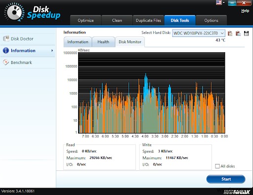 วิธีตรวจสอบดิสก์และระบุความเร็วในการอ่าน/เขียนผ่าน Disk Speedup?