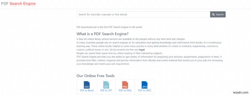 7 เว็บไซต์เสิร์ชเอ็นจิ้น PDF เพื่อรับ eBook PDF ฟรี