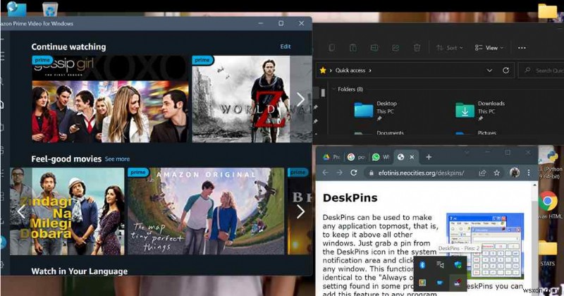 วิธีทำให้หน้าต่างอยู่ด้านบนเสมอใน Windows 11