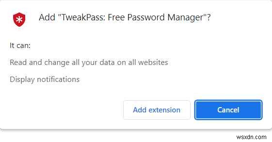 ฉันจะเปิดใช้งานส่วนขยายเว็บเบราว์เซอร์ Tweakpass ได้อย่างไร