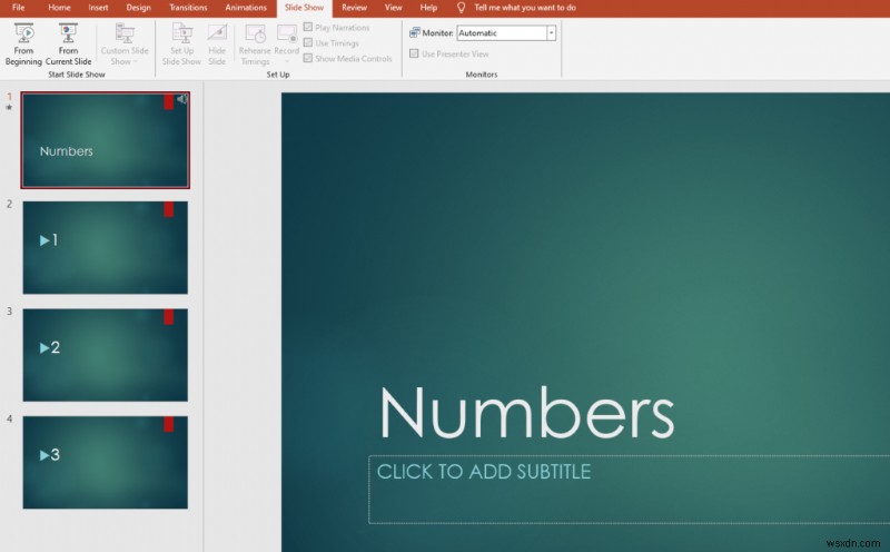 วิธีบันทึกงานนำเสนอ PowerPoint พร้อมเสียง