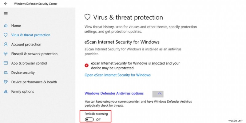 วิธีเปิดใช้การสแกนเป็นระยะอย่างจำกัดของ Microsoft Defender