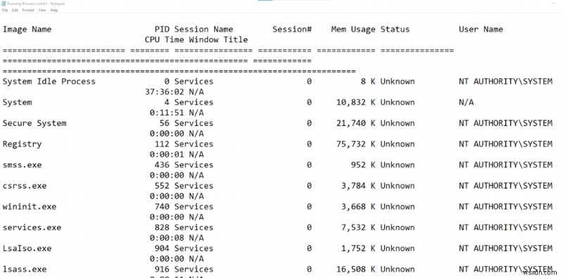 วิธีบันทึกรายการกระบวนการทำงานใน Windows