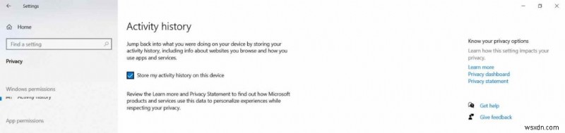 วิธีดูประวัติกิจกรรมบนพีซี Windows 10
