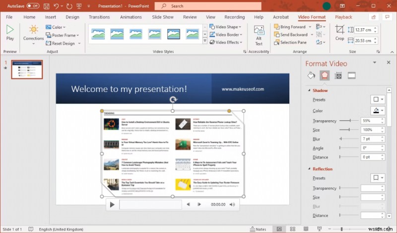 วิธีบันทึกหน้าจอด้วย Microsoft PowerPoint