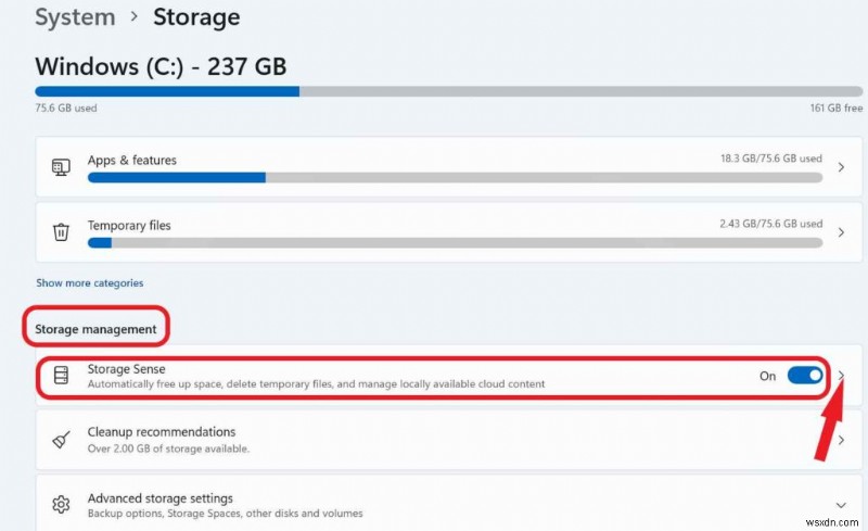 วิธีใช้ Storage Sense บน Windows 11