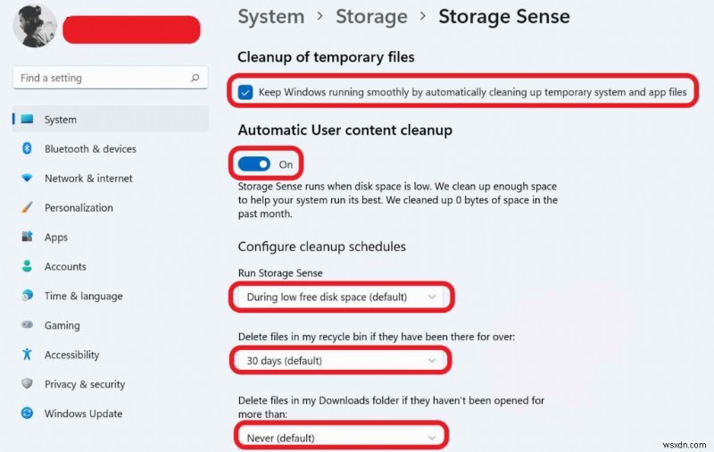วิธีใช้ Storage Sense บน Windows 11
