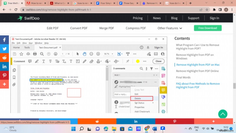 วิธีลบไฮไลต์ออกจาก PDF | ทางออนไลน์และออฟไลน์