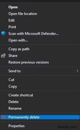 วิธีเพิ่มตัวเลือก “ลบอย่างถาวร” ในเมนูบริบทของ Windows