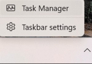 วิธีเปิดใช้งานตัวเลือกตัวจัดการงานในเมนูบริบทของแถบงาน