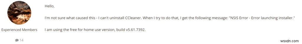 CCleaner จะไม่ถอนการติดตั้งบน Windows 11/10/8