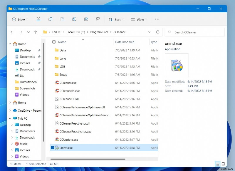 CCleaner จะไม่ถอนการติดตั้งบน Windows 11/10/8