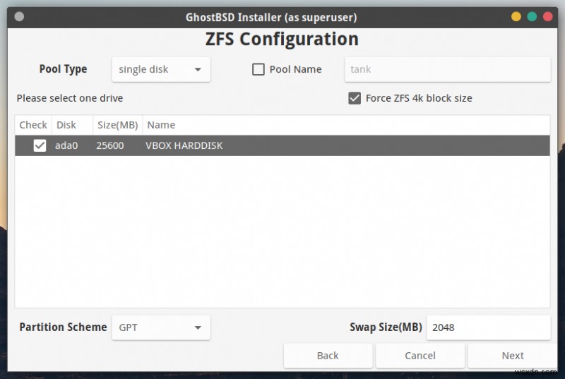 GhostBSD 20 - เมื่อมีสิ่งผิดปกติเกิดขึ้นกับทักซ์