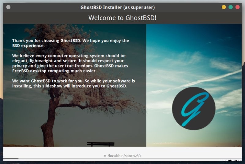 GhostBSD 20 - เมื่อมีสิ่งผิดปกติเกิดขึ้นกับทักซ์