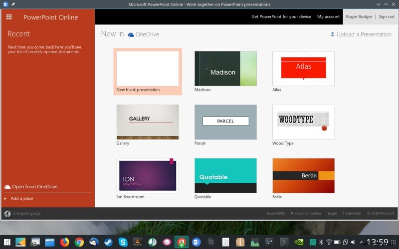 Manjaro + Microsoft Office Online - ใช่ มาเลย