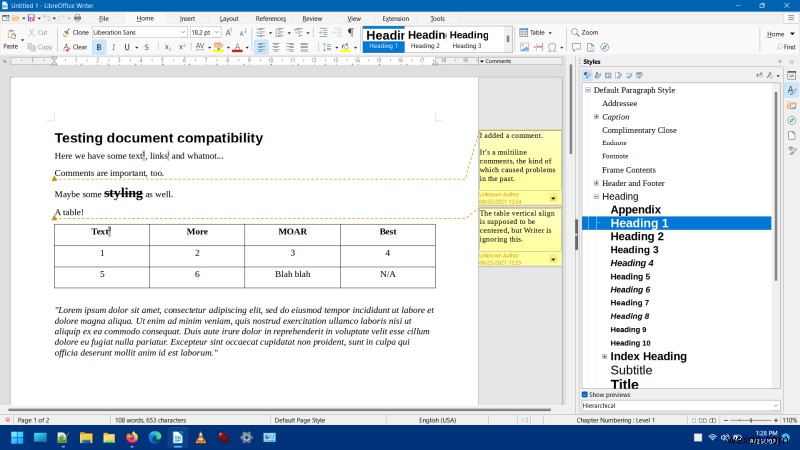 รีวิว LibreOffice 7.2 - จุดเปลี่ยน