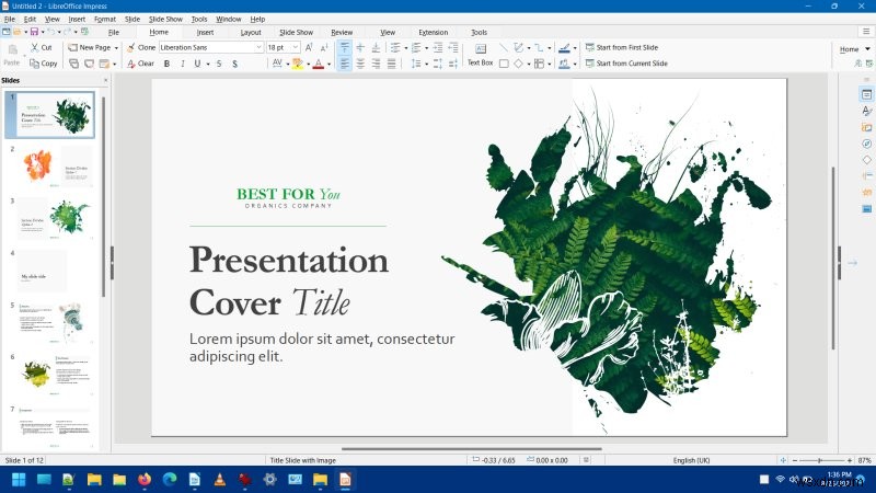 รีวิว LibreOffice 7.2 - จุดเปลี่ยน