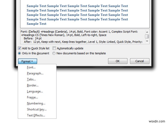 Microsoft Word &รายการลำดับเลข