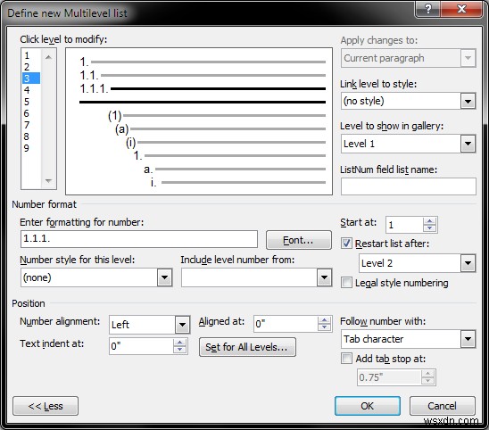 Microsoft Word &รายการลำดับเลข