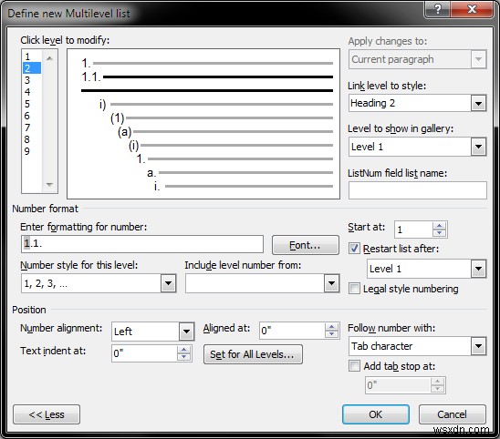 Microsoft Word &รายการลำดับเลข