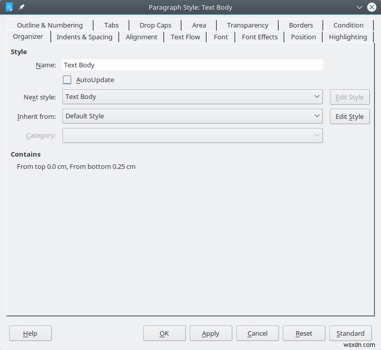 สไตล์ LibreOffice - สไตล์ของฉันคือระเบิด Didi bom di Deng