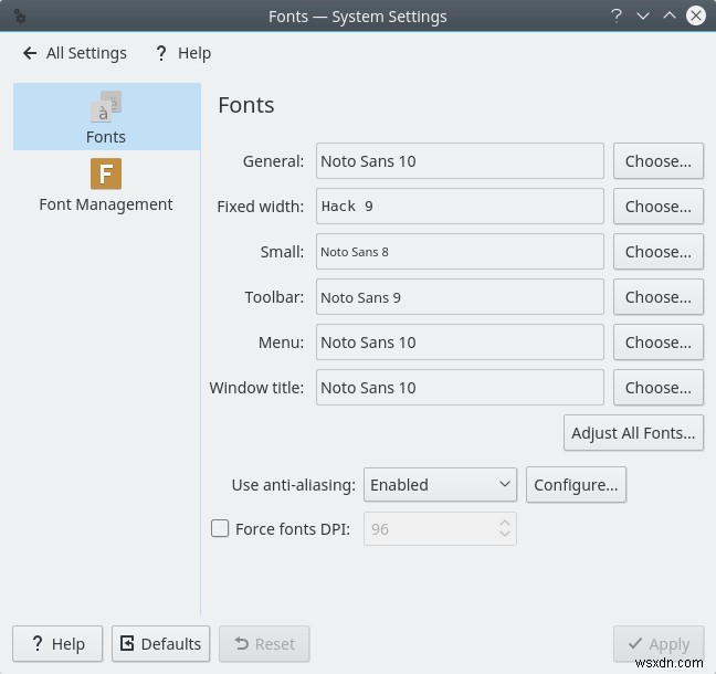 ปรับปรุงแบบอักษรอินเทอร์เฟซ LibreOffice ใน KDE