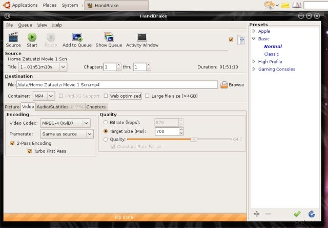 วิธีริปภาพยนตร์ DVD ใน Linux ด้วย Handbrake