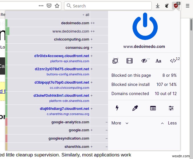 UBlock Origin - เครื่องมือกรองอินเทอร์เน็ตที่มีประสิทธิภาพ