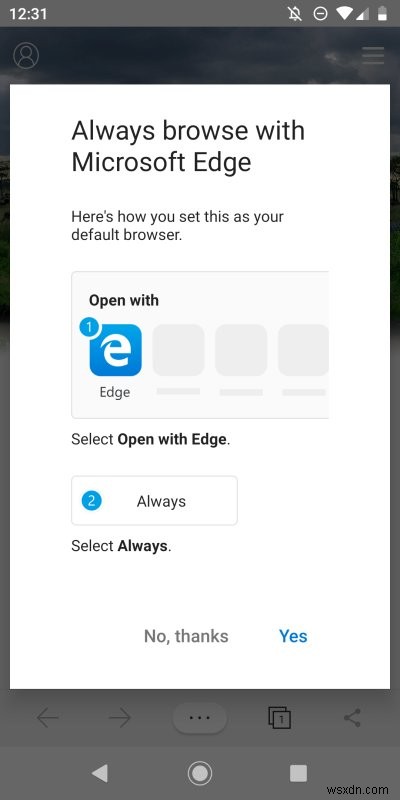 Microsoft Edge บน Android - ระวังของมีคม