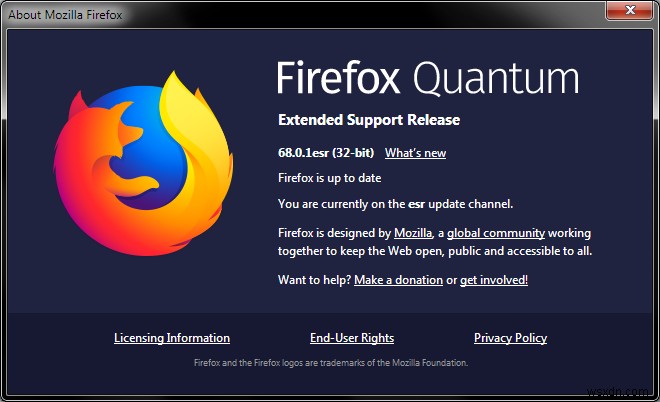 ข้อผิดพลาด Firefox &Event ID 58