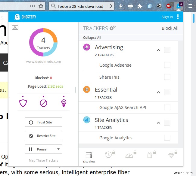 Ghostery - สายตาของผู้ติดตามจับจ้องมาที่คุณ