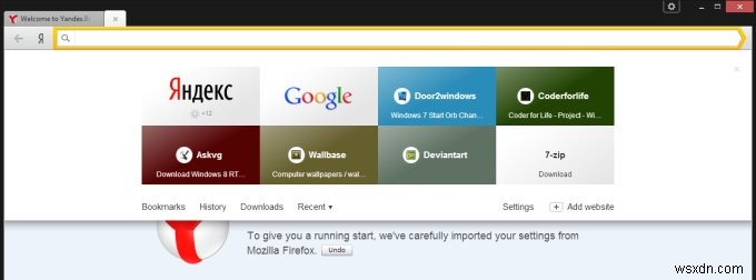 รีวิวเบราว์เซอร์ Yandex