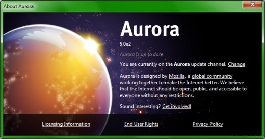 Mozilla Aurora - มันจะมีเลือด - และความสนุก