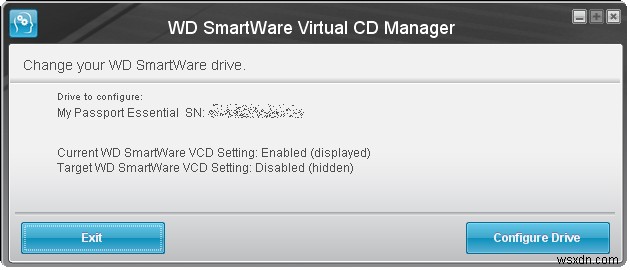 วิธีลบพาร์ติชัน Virtual CD (VCD) ที่ซ่อนอยู่ในดิสก์ภายนอกของ Western Digital