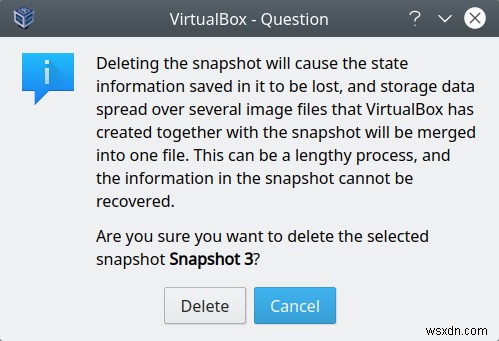 วิธีรวมสแนปชอตใน VirtualBox และประหยัดพื้นที่ดิสก์