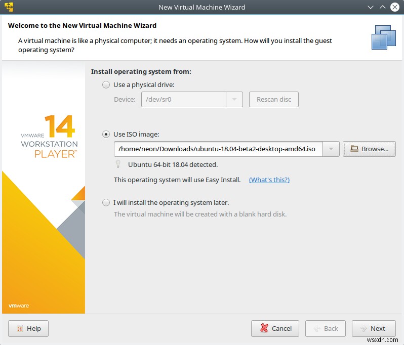 บทวิจารณ์ VMware Player 14 - ความจริงทางเลือก