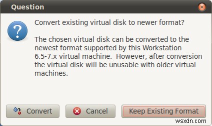 วิธีแปลง VirtualBox VDI เป็นดิสก์ VMware VMDK
