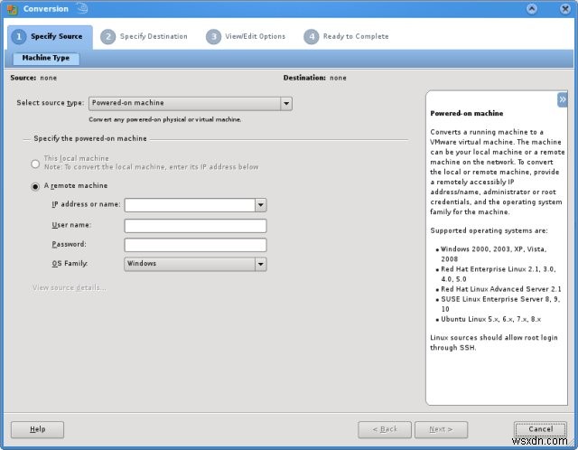 วิธีแปลง VirtualBox VDI เป็นดิสก์ VMware VMDK