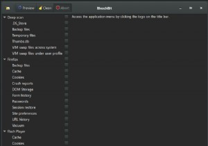 BleachBit - ทำความสะอาดฤดูใบไม้ผลิตลอดทั้งปี