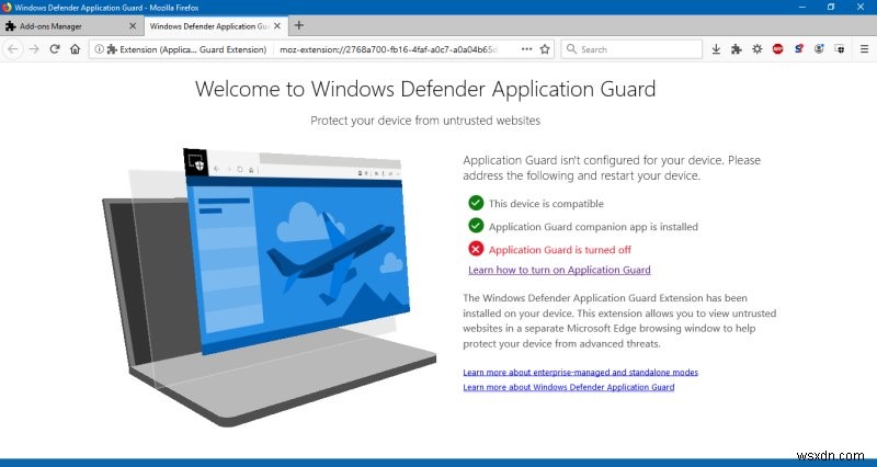 ฉันต้องการลองใช้ Windows Defender Application Guard