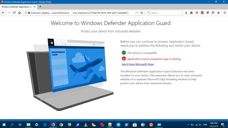 ฉันต้องการลองใช้ Windows Defender Application Guard