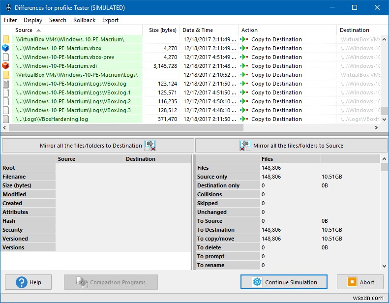 การตรวจสอบ SyncBack ฟรี - ข้อมูลพื้นฐาน