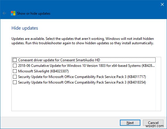 Windows 10 - วิธีซ่อนการอัปเดต