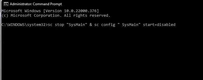 [แก้ไขแล้ว] การใช้งานดิสก์สูงของโฮสต์บริการ SysMain ใน Windows 11