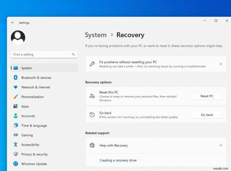 วิธีถอนการติดตั้ง Windows 11 2022 Update (22H2) Rollback Build